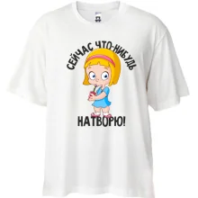 Футболка Oversize Зараз що небудь накою