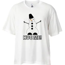 Футболка Oversize зі сніговиком Hug me!