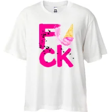 Футболка Oversize F_ck Ice Cream (pink)