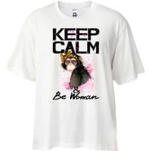 Футболка Oversize Keep calm and be woman