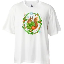 Футболка Oversize з білкою в шарфі