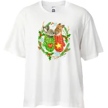 Футболка Oversize з зайцями в рукавичках