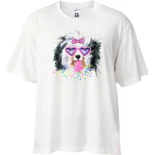 Футболка Oversize з Бобтейлом з цукеркою