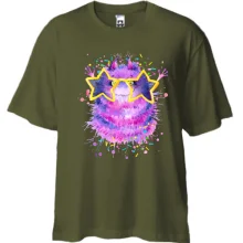Футболка Oversize с монстриком в очках 