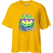 Футболка Oversize с монстриком в очках (4 глаза)