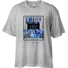 Футболка Oversize с космической надписью «Enjoy the universe»