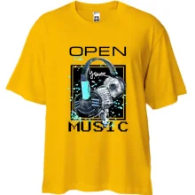 Футболка Oversize с принтом «Open your music»