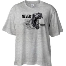 Футболка Oversize Never forget Dinosaur