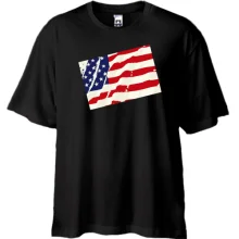 Футболка Oversize з потертим прапором США