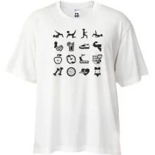 Футболка Oversize з іконками для залу
