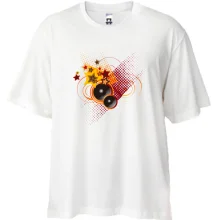 Футболка Oversize c динамиками и звёздами
