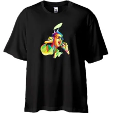 Футболка Oversize с поющим парнем в наушниках (1)