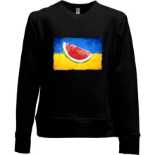 Детский свитшот без начеса Херсон (флаг Украины и кусочек арбуза)