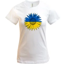 Футболка с патриотичным подсолнухом