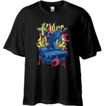 Футболка Oversize з авто і драконом 