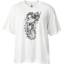 Футболка Oversize с гейшей