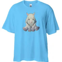 Футболка Oversize с маленьким носорогом
