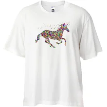 Футболка Oversize зі скляним єдинорогом
