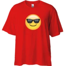 Футболка Oversize с эмоджи в очках
