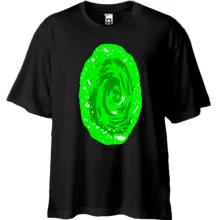 Футболка Oversize с порталом (Rick and Morty)
