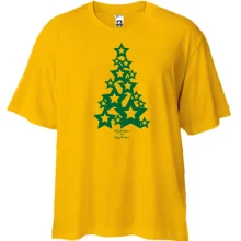 Футболка Oversize з ялинкою "merry christmas & happy new year"