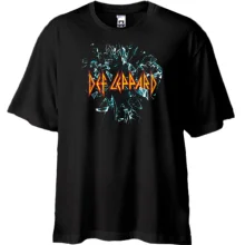 Футболка Oversize Def Leppard - Стекло