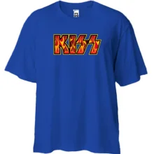 Футболка Oversize KISS (fire logo)