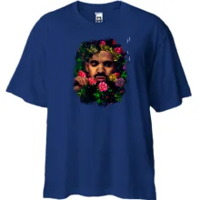 Футболка Oversize с Drake и цветами