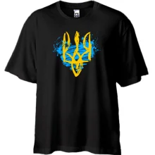Футболка Oversize з гербом України (Стилізований під фарбу) 2