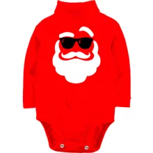 Детское боди с длинным рукавом с Сантой в темных очках (Cool Santa)