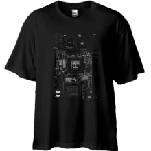 Футболка Oversize с печатной платой