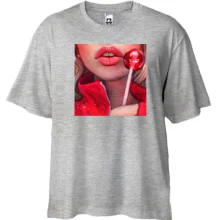 Футболка Oversize Девушка с Chupa Chups