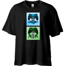 Футболка Oversize з ігровими джойстиками в образі монстрів