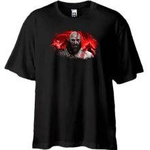 Футболка Oversize с Кратосом из God of War