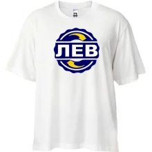 Футболка Oversize с именем Лев в круге