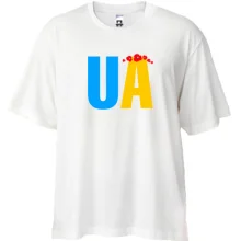 Футболка Oversize з написом UA з венком