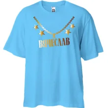 Футболка Oversize с золотой цепью и именем Вячеслав