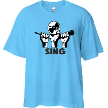 Футболка Oversize з написом "Sing"