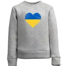 Дитячий світшот з серцем у кольорах національного прапора
