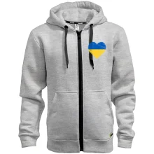 Худи на молнии с сердцем в цветах национального флага