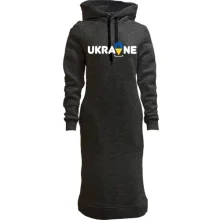 Худи платье с принтом "Локация Украина"
