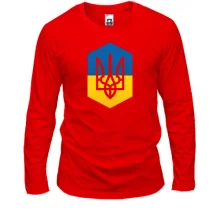 Лонгслив с Тризубом на фоне флага