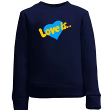 Дитячий світшот з Жовто-блакитною Love is.