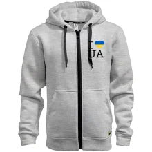 Чоловіче худі на блискавці "I ♥ UA"
