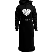 Худі сукня з серцем "Home Луганськ"