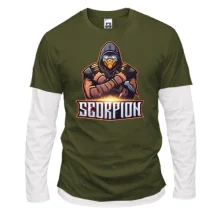 Комбинированный лонгслив Mortal Kombat Scorpion