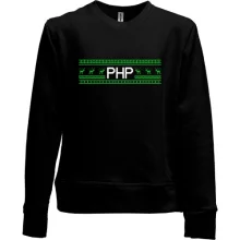 Детский свитшот без начеса "PHP и олени"