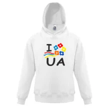 Дитяча толстовка I love Ukraine з вінком