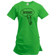 Подовжена футболка "Introvert"