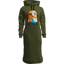 Худи платье с миньоном "мороженка"